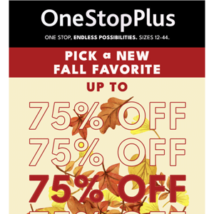 Fall style, now up to 75% off 🍂