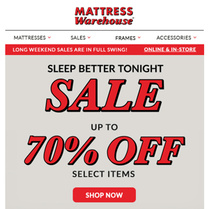 Get The Mattress Of Your Dreams 💤 With Up To 70% OFF