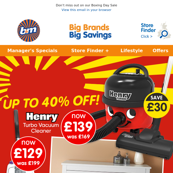 Childs henry best sale hoover b&m