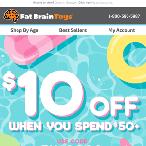 Get $10 Off When You Spend $50+!