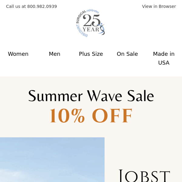 🌞 Jobst Summer Wave Sale! Dive Into Savings with 10% Off Your Purchase 🌊