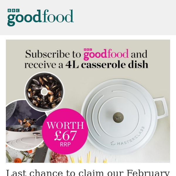 ⏰ Last chance! Receive the ultimate casserole dish when you subscribe