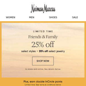 Time’s running out for 25% off