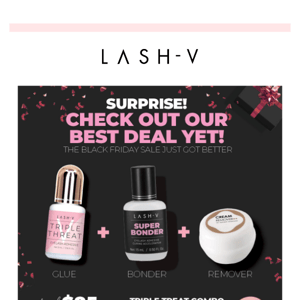 new lash glue combo! Save $25. Here's what you get...