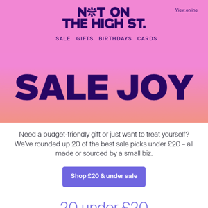 20 sale treats under £20 