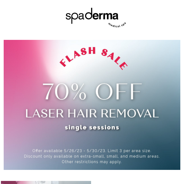 Flash Sale ✨ 70% OFF Laser Hair Removal!