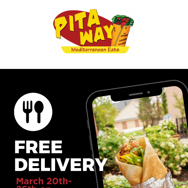 Enjoy Free Delivery on Pitaway.com!