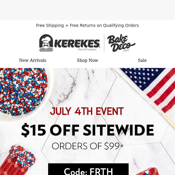 July 4th SITEWIDE Sale is on 👀 - BakeDeco