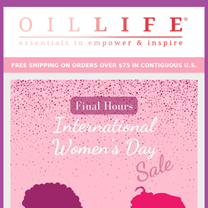 Celebrate Your Inner Strength - Final Hours of Our International Women's Day Sale! 🌺