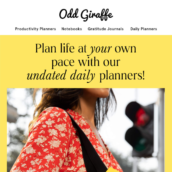 New: Undated Daily Planners