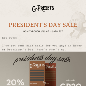 PRESIDENT'S DAY DEALS 🔥