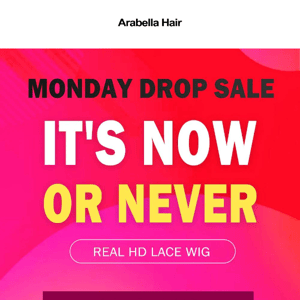 Monday Drop Sale :HD Lace Wig