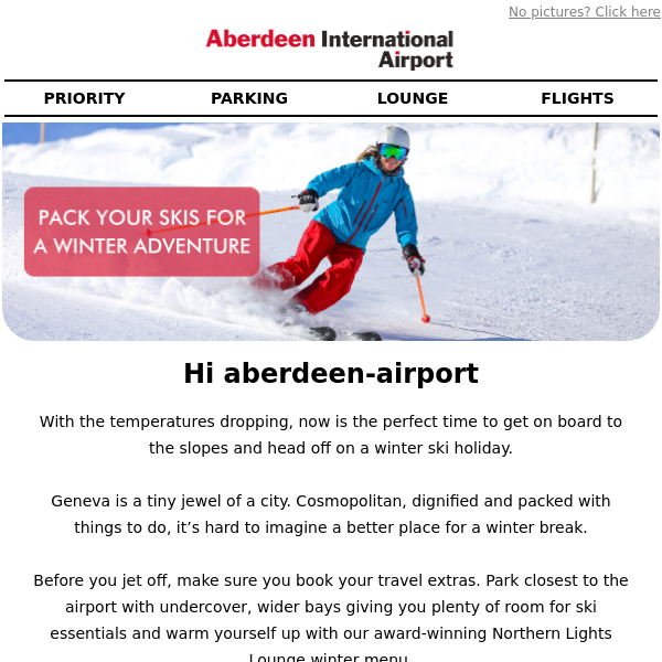 Pack your skis for a winter adventure Aberdeen Airport ⛷️