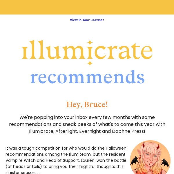 Frightening recommendations from Illumicrate 🎃