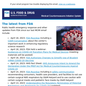 FDA authorizes changes to simplify use of bivalent mRNA COVID-19 vaccines | New EUA for COVID-19 at-home test