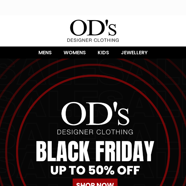 ODs Designer Clothing UP TO 50% OFF | SHOP Black Friday 🛍️🏴