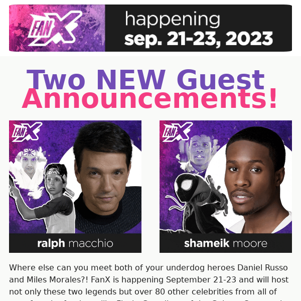 2 New Guest Announcements + New Guest Tease!