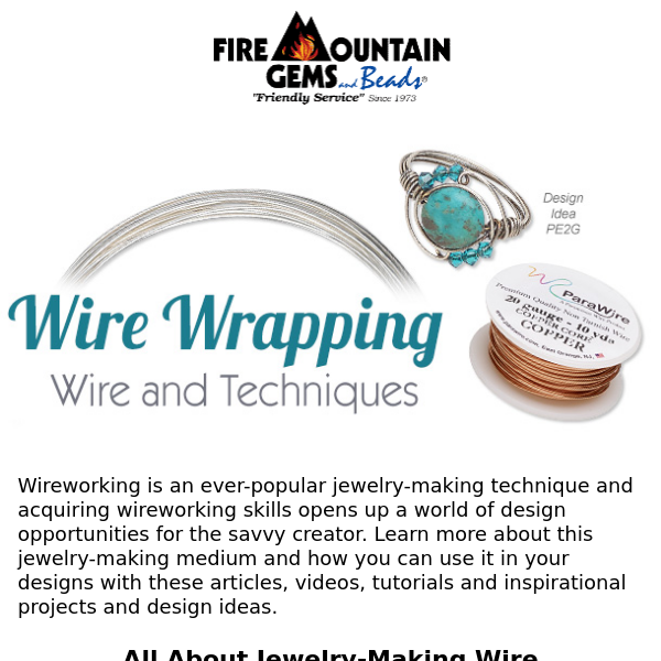 Wrapping Wire and Tools for Jewelry Making - Fire Mountain Gems