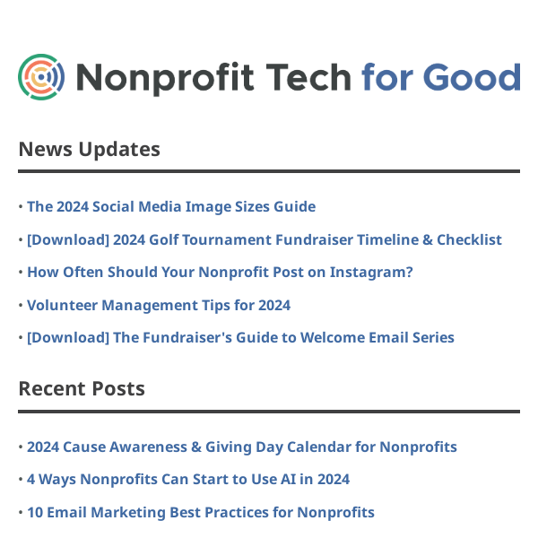 The 2024 Social Media Image Sizes Guide • Your Golf Fundraiser Checklist • How Often to Post on Instagram