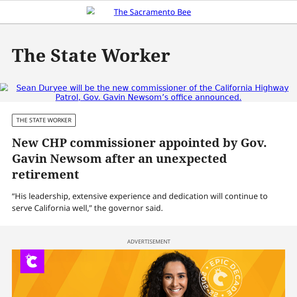 New CHP commissioner appointed by Gov. Gavin Newsom after an unexpected retirement