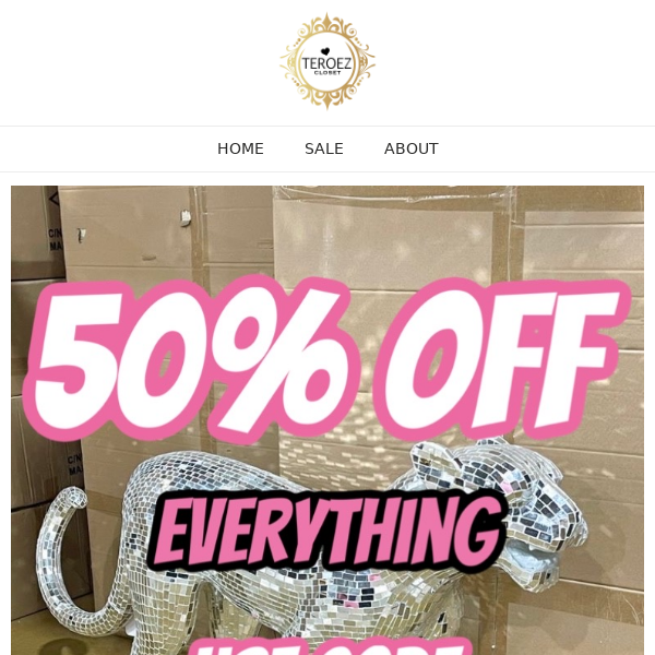 50% OFF EVERYTHING FOR 2 HOUR😱TEROEZ CLOSET