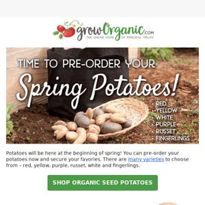 Organic Seed Potatoes are Available to Pre-Order