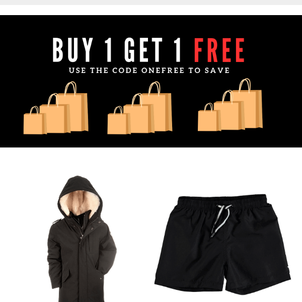 BUY 1 GET 1 FREE starts now!