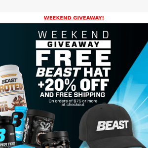 🧢 WEEKEND GIVEAWAY: FREE Beast Snap Back Hat
