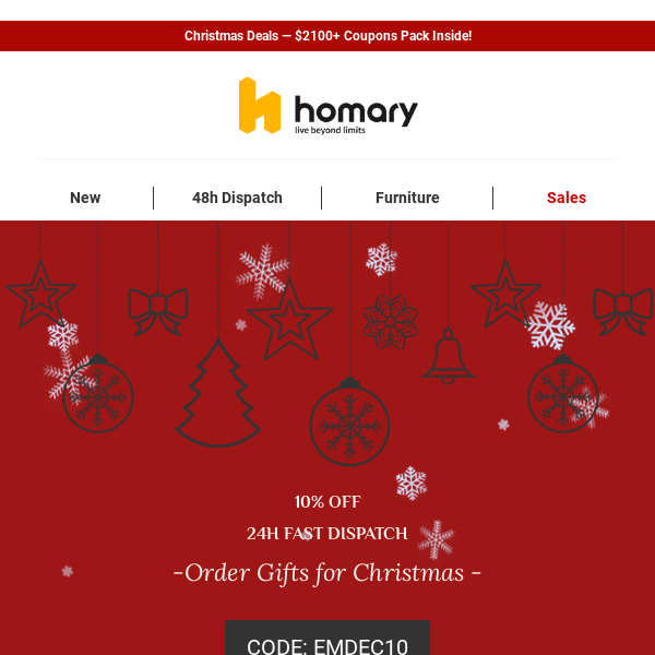 Ready, Set, Save: Homary's In-Stock Items + 10% OFF! 🚚🌟