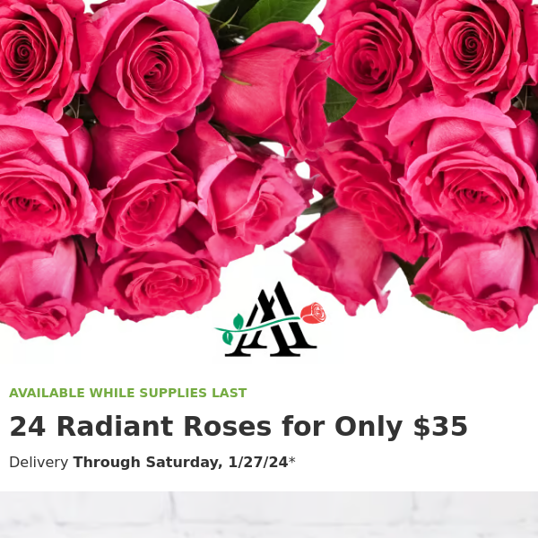 🌹 Rose Extravaganza! 50% Off on 24 Pink Roses - Act Quick!