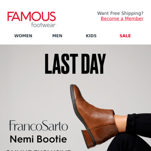 HOURS LEFT ⏰ save up to 70% on Franco Sarto now