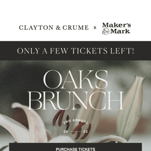 Oaks Brunch – Only A Few Tickets Left!