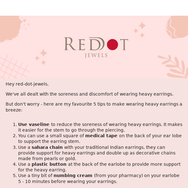 How to wear heavy earrings with ease