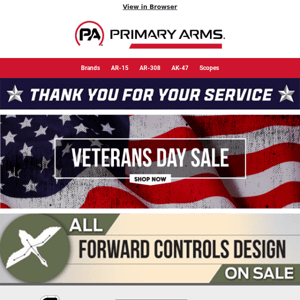 Veterans Day SALE Starts NOW​