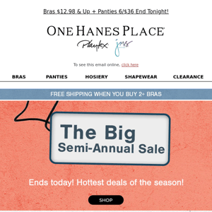 ⏳ Final Hours of The Big Semi-Annual Sale