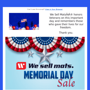 Memorial Day Sale - Up to 50% Off