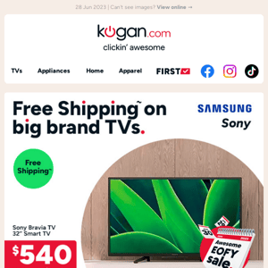 Sony Bravia 32" Smart TV only $540 with free shipping - Why pay $599 at another store?