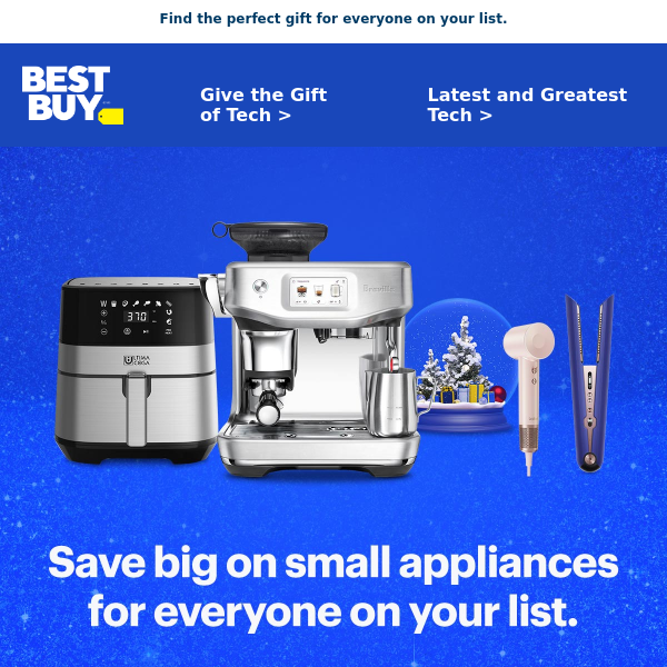 Save big on espresso machines, hair care products, and more!
