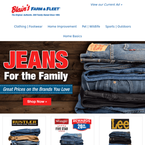 Save on Your Favorite Jeans ★ FREE Delivery Pet Supply Offer + More!