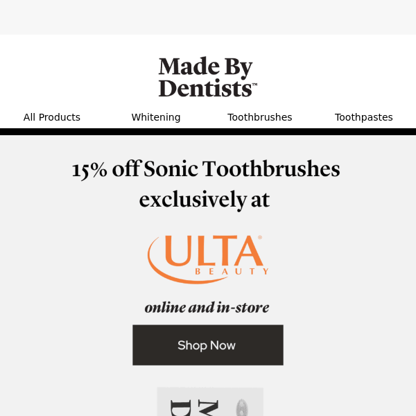 Did someone say 15% off Sonic Toothbrushes? 👀