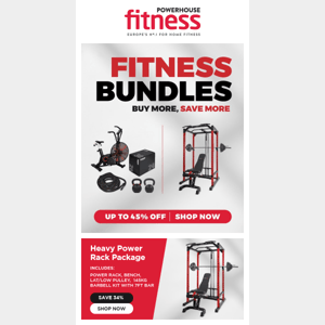 Fitness Bundles - Save up to 45% off