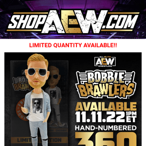 🍊NEW! Orange Cassidy AEW Bobble Brawler - Only 360 Available