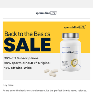 Back to the Basics Sale - SHOP NOW!