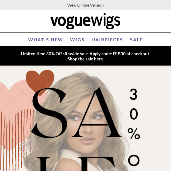 Exclusive 30% Off V-Day Sitewide Sale!