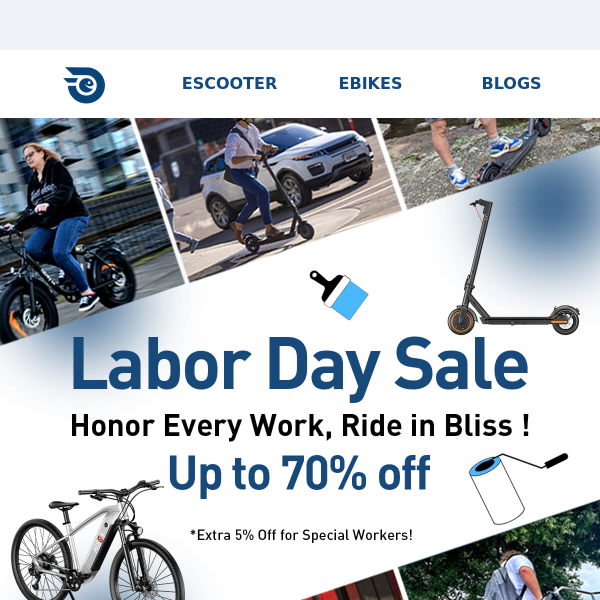 Up to 70% Off & Scooter Giveaway