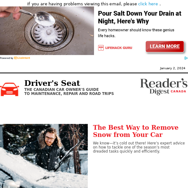 The Best Way to Remove Snow from Your Car - Reader's Digest Canada