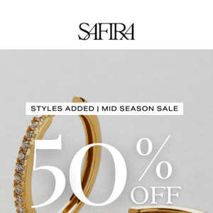 50% ALL SALE | STYLES ADDED