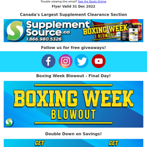 🥊🔥Final Day - Boxing Week Blowout - Save 20% Site Wide + Get 10% Off Clearance