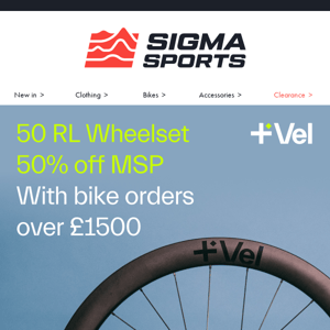Exclusive 50% off Vel 50 RL Wheelset