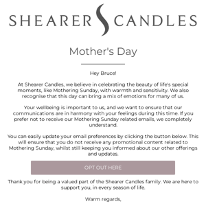 Your Comfort Matters to Us This Mother's Day 🕊️